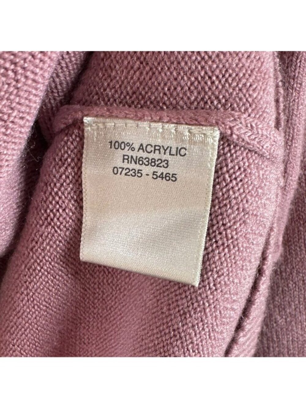 Vintage Christopher & Banks Mauve Pink Pearl Bow Cardigan Sweater XL Cottage - Picture 6 of 7